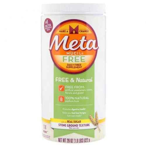 Metamucil, Free Daily Fiber Supplement, 29 oz (822 g)