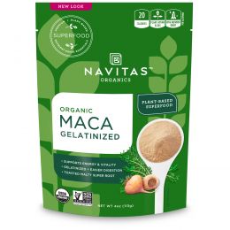 Navitas Organics, Желатинированный порошок Maca, 4 унции (113 г)