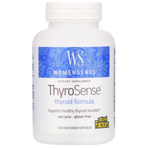 Natural Factors, WomenSense, ThyroSense, Thyroid Formula, 120 вегетарианских капсул