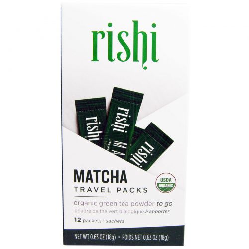 Rishi Tea, Матча, органический порошок зеленого чая, 12 пакетов, 18 г (0,63 унции)