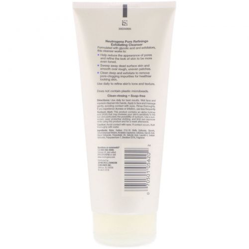 Neutrogena, Pore Refining, Exfoliating Cleanser, 6.7 fl oz (198 ml)