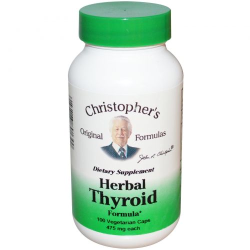 Christopher's Original Formulas, Травяная формула для щитовидной железы, 475 мг, 100 растительных капсул