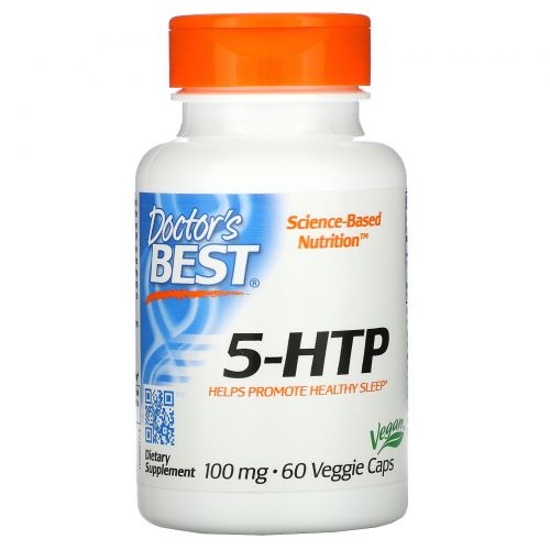 Doctor's Best, Best 5-HTP, 100 мг, 60 вегетарианских капсул