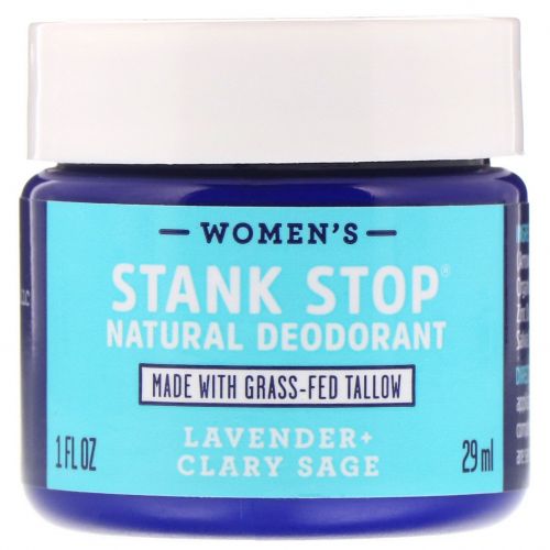 Fatco, Stank Stop Natural Deodorant, Women's, Lavender + Clary Sage, 1 fl oz (29 ml)