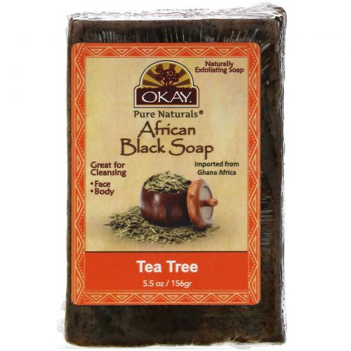 Okay, African Black Soap, Tea Tree, 5.5 oz (156 g)