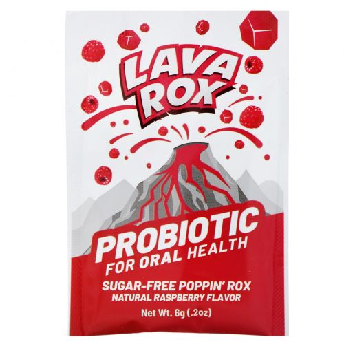 Advanced Orthomolecular Research AOR, Lava Rox, Probiotic for Oral Health, Natural Raspberry Flavor, .2 oz (6 g)