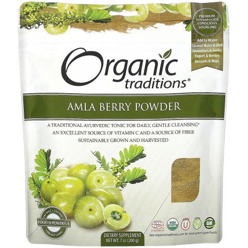 Organic Traditions, Amla Berry Powder,  7 oz (200 g)