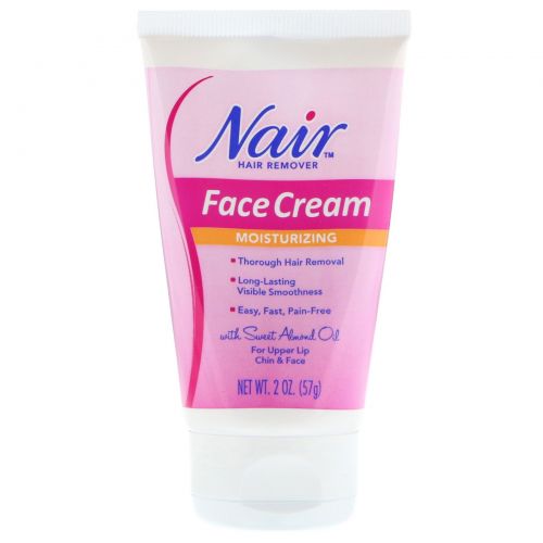 Nair , Hair Remover, Moisturizing Face Cream, 2 oz (57 g)