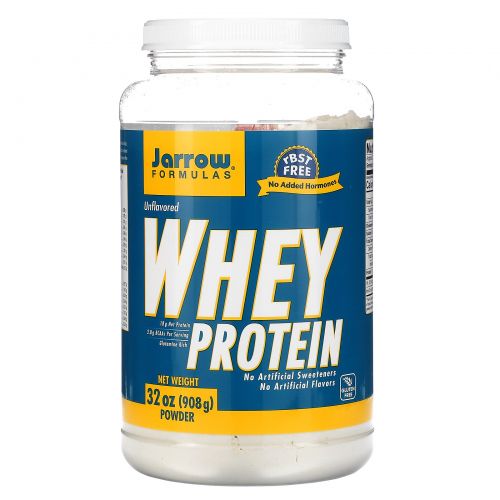 Jarrow Formulas, 100% натуральный  сывороточный протеин, без вкусовых добавок, 32 унции (908 г.)