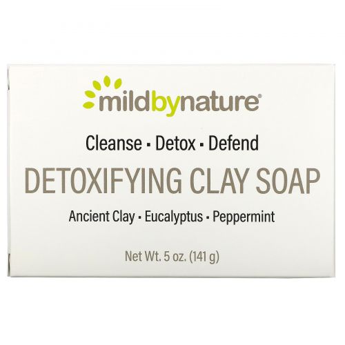 Mild By Nature, Detoxifying Clay, Bar Soap, Eucalyptus & Peppermint, with Ancient Clay, 5 oz (141 g)