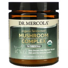 Dr. Mercola, Органический ферментированный комплекс с грибами, для кошек и собак, 60 г (2,11 унции)