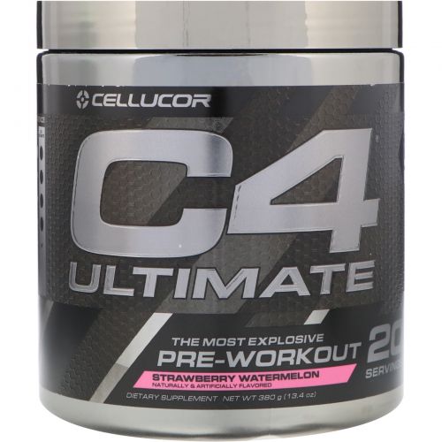 Cellucor, C4 Ultimate, предтренировочный, клубника-арбуз, 13,4 унций (380 г)