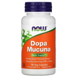 Now Foods, Dopa Mucuna, 90 вегетарианских капсул
