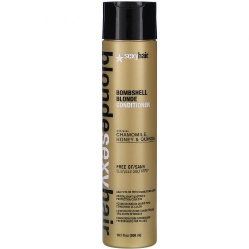 Sexy Hair, Blonde Sexy Hair, Bombshell Blonde Conditioner, 10.1 fl oz (300 ml)