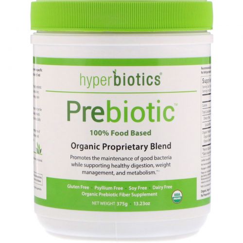 Hyperbiotics, Пребиотик, Органическая запатентованная смесь, 13,23 унции (375 г)