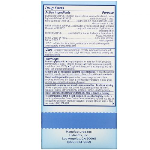 Hyland's, Baby, Mucus + Cold Relief Day Time, Ages 6 Months +, 4 fl oz (118 ml)