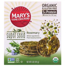 Mary's Gone Crackers, Крекеры Super Seed, розмарин, 141 г