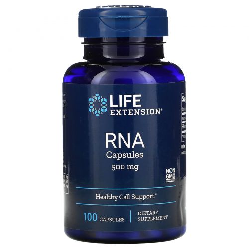 Life Extension, Капсулы с РНК, 500 мг, 100 капсул