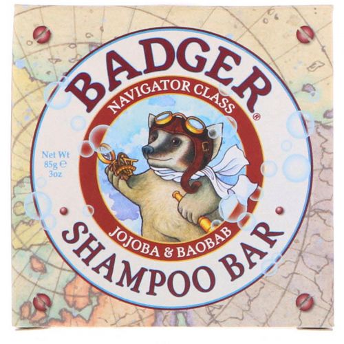 Badger Company, Shampoo Bar, Jojoba & Baobab, 3 oz (85 g)