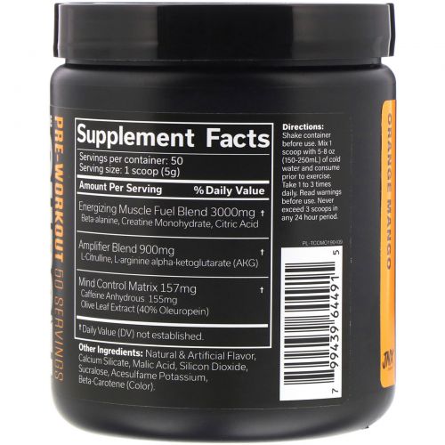 Cobra Labs, The Curse, Pre Workout, Orange Mango Flavor, 0.55 lbs (250 g)