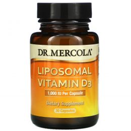 Dr. Mercola, Пищевая добавка из серии "Премиум-добавки", липосомальный витамин D, 1 000 МЕ, 30 капсул