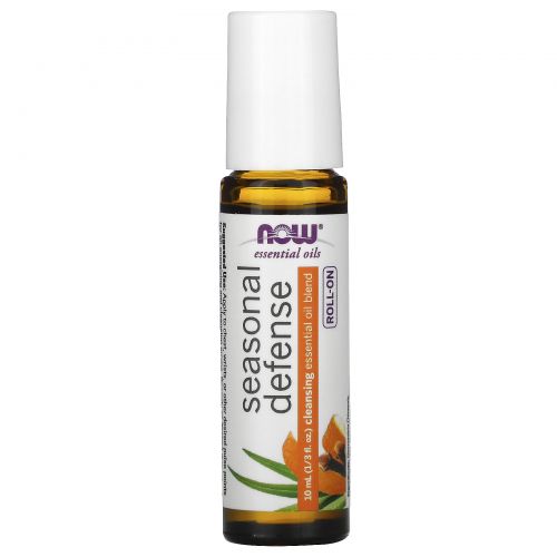 Now Foods, Essential Oils, Seasonal Defense Roll-On, 1/3 fl oz (10 ml)