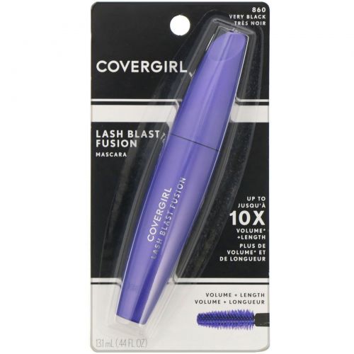Covergirl, Lash Blast Fusion, тушь, оттенок 860 насыщенный черный, 13,1 мл