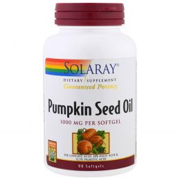 Solaray, Pumpkin Seed Oil, 1000 mg , 90 Softgels