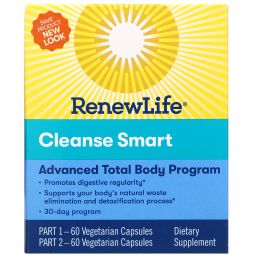 Renew Life, CleanseSmart, улучшенное полное очищение организма, 30-дневный курс