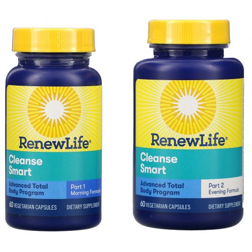 Renew Life, CleanseSmart, улучшенное полное очищение организма, 30-дневный курс