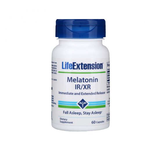 Life Extension, Melatonin IR/XR, 60 Capsules