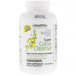 Health Plus Inc., Super Colon Cleanse, 500 мг, 240 капсул