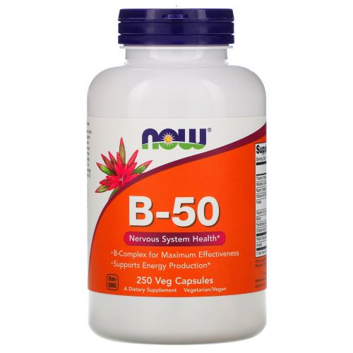Now Foods, B-50, 250 Капсул