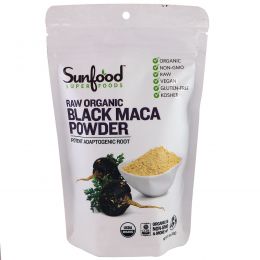 Sunfood, Необработанный органический черный порошок мака, 4 унции (113 г)