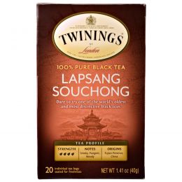 Twinings, "Лапсанг Сушонг", 100% чистый черный чай, 20 чайных пакетиков по 1,41 унции (40 г)