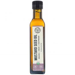 Pure Indian Foods, Organic Mustard Seed Oil, Cold Pressed, Virgin, 250 ml