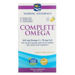 Nordic Naturals, Комплекс омега, со вкусом лимона, 1000 мг, 180 желатиновых капсул