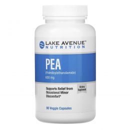 Lake Avenue Nutrition, ПЭА (пальмитоилэтаноламид), 300 мг, 90 растительных капсул