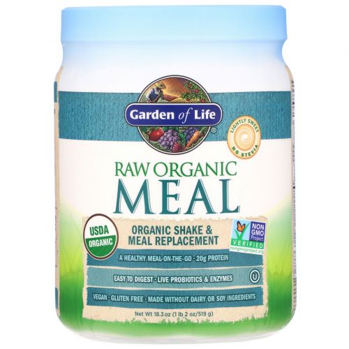 Garden of Life, RAW Organic Meal, Organic Shake & Meal Replacement, 18.3 oz (519 g)