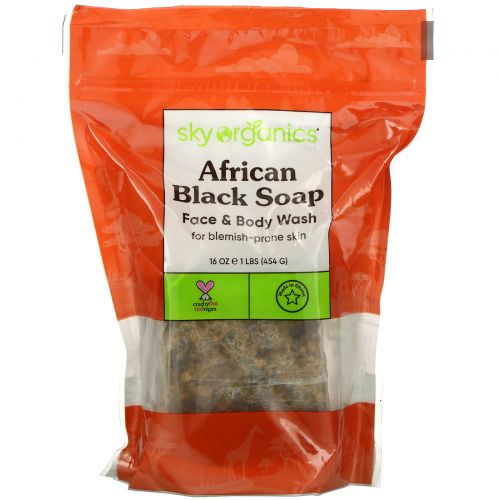 Sky Organics, All-Natural African Black Soap, 16 fl oz (454 g)