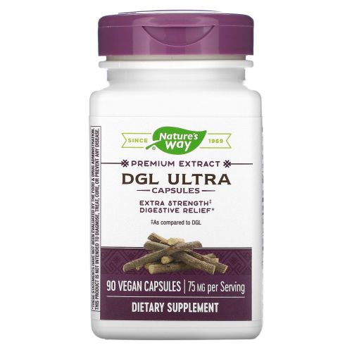 Nature's Way, DGL Ultra, 75 mg, 90 Vegan Capsules