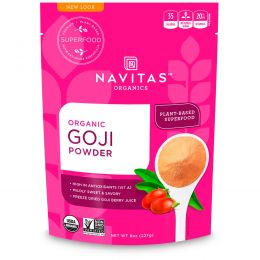 Navitas Organics, Organic, Goji Powder, Сублимированный порошок ягод годжи, 227 г