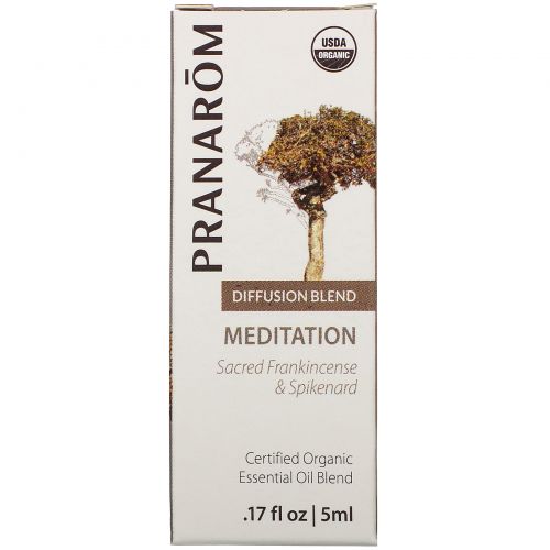 Pranarom, Essential Oil, Diffusion Blend, Meditation, .17 fl oz (5 ml)