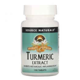 Source Naturals, Экстракт куркумы, 100 таблеток