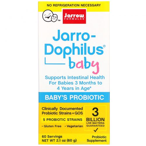 Jarrow Formulas, Jarro-Dophilus Baby, Baby's Probiotic, 3 Billion Live Bacteria, 2.1 oz (60 g)