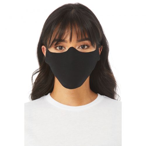 BELLA+CANVAS, Adult Daily Face Cover, Black, 1 Mask