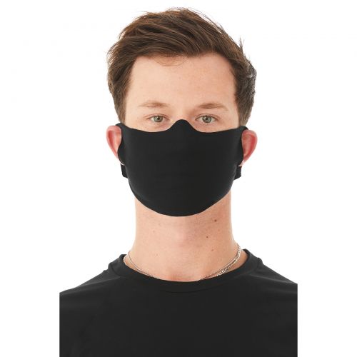 BELLA+CANVAS, Adult Daily Face Cover, Black, 1 Mask