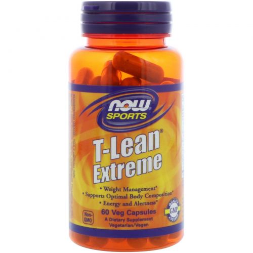 Now Foods, T-Lean Extreme, препарат для контроля веса для спортсменов, 60 растительных капсул