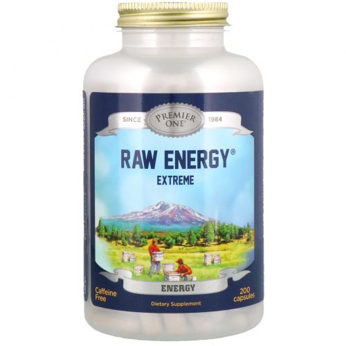 Premier One, Raw Energy, экстрим, 200 капсул