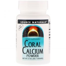 Source Naturals, Кальций из кораллов, порошок, 2 унции (56,7 г)